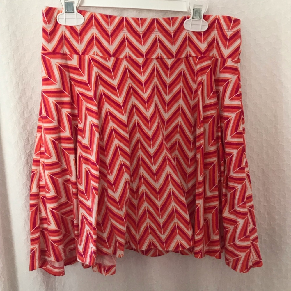 Orange and Pink Chevron Skort